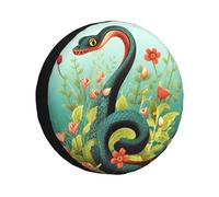 Snake Flower Replacement Tire Cover Waterproof Dustproof Car Wheel Protectors Portable RV Universal for RV SUV Truck Trailer
