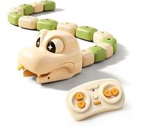 Snake Frenzy Game, Remote Control Magnetic Snake Game Toy, 2 Heads, 2 Controllers, 16 Magnetic Food Blocks, Rechargeable Hungry Snakes Eating Itself, Lights & Sounds, 2-Player Family Game，B
