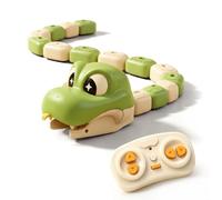 Snake Frenzy Game, Remote Control Magnetic Snake Game Toy, 2 Heads, 2 Controllers, 16 Magnetic Food Blocks, Rechargeable Hungry Snakes Eating Itself, Lights & Sounds, 2-Player Family Game，A