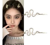 Snake Hair Clips for Women Girls Snake Hair Pin Barrettes for Teens Girl Punk Hairclip Hairpin Vintage Hair Accessories Ornaments for Women Girls Gold Headdress Headpiece 2Pcs