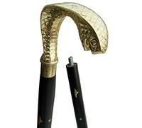 Snake Handle Walking Stick Cobra Cane Brass Rosewood Vintage Designer Canes for Men & Women Gift for Him/Her