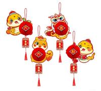Snake Hanging Ornament 15cm Double-Sided Print Festive | 2025 Year of the Snake theme, vibrant red and gold colors, brings good luck and joy
