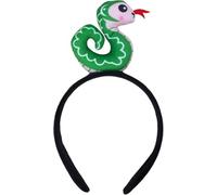 Snake Headband Red Green Snake Hair Bands Cute Hair Accessories for Women Girl 2025 New Year Spring Festival Supplies (Green, One Size)
