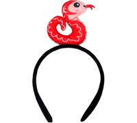 Snake Headband Red Green Snake Hair Bands Cute Hair Accessories for Women Girl 2025 New Year Spring Festival Supplies (Red, One Size)