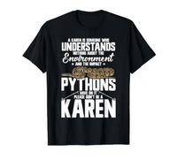 Snake Hunter Specialist Control Tech A Karen Python Hunter Value Graphic T-Shirt, Men, Black, XL