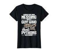 Snake Hunting Snake Slayer Specialist Not Risk Python Hunter Value Graphic T-Shirt, Women, Black, XS