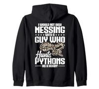 Snake Hunting Snake Slayer Specialist Not Risk Python Hunter Zip Hoodie
