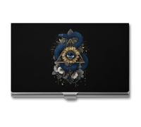 Snake Illuminati Eye of Providence Business Card Wallet Credit Card Holder Metal Square Small Pocket Purse