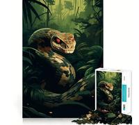 Snake in The Jungle Hard Jigsaw Puzzle for Adults 1000 Pieces Improve Memory Relaxed Mind Sharp Edge Stylish Gift (50x75cm)