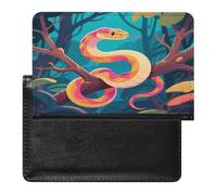 Snake in The Tree Passport Holder Unique PU Ultra-thin Passport Protective Case Compact Easy to Carry Passports Cover for Women And Men Passports Case