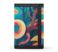 Snake in The Tree Wallet Men's Trifold Wallet And Coin Pocket Slim Card Holder Wallet for Men Money Clip