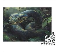 Snake Jigsaw Puzzles Puzzle for Adults Kids. 1000 Piece Python Great Gifts Challenge Toy Educational Game Home Decoration for Adults& Kids Age 14 Years Up 1000pcs (75x50cm)