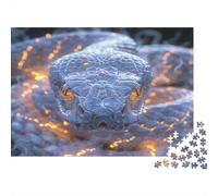 Snake Jigsaw Puzzles Puzzles for Adults Kids. 1000 Pieces Python Great Gifts Challenge Toy Educational Games Home Decoration for Educational Games Gifts 1000pcs (75x50cm)