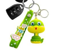 Snake Keychain, Snake Key Pendant - 3D Animal Keychain Charm for Store Backpack - Snake Bag Hanging Key Ring Year of Snake Animal Key Ring for Friends, Families, Adults, green, 説明を参照してください