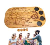 Snake Ladder Drinking Game - Snake Ladders Drinking Shot Games Set Featuring 38x19 Cm Portable Fun Adult Entertainment For Social Evenings, Exciting Snakes Laddered Boards For Party Nights