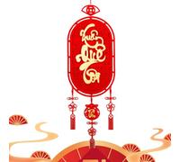 Snake Lunar New Year Decor - Vietnamese Tet Ornament 2025, Red Gold Flocking Pendant Happy Spring Festival Favor | Traditional Home Decoration for At Holiday Wall Hanging