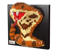 Snake Micro Building Blocks Set, 3D Snake Mural Mini Blocks Decoration for Wall, DIY Animal Building Model Kit for Home Office Decor, Displayable Building Toy Gift - 1518PCS