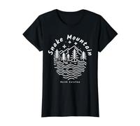 Snake Mountain North Carolina Value Graphic T-Shirt, Women, Black, XS