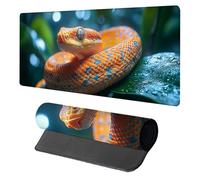 Snake Mouse Mat, Mouse Pad 1000x500x3mm, Desk Mat Large, XXL Gaming Mousepad, Desk Accessories Keyboard Pad, Office Accessories Gaming Mousemat, for PC Laptop Office Large Mousemat, Orange K-2151