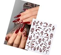 Snake Nails Art Stickers Black Snake Nails Decals Manicure Accessories Self-Adhesive Nails Sticker Nails Art Decoration