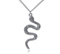 Snake Necklace for Men, Snake Year Pendant, Decorative Year of the Snake Pendant, Fashion Gothic Jewelry Alloy Punk Jewelry Necklace for Wife, Husband