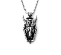 snake necklace, titanium steel axe skull pendant, personalized punk necklace, trendy men's stainless steel chain accessories, cross, multiple options to choose from