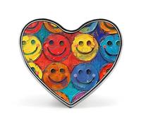 Snake Open Mouth Lapel Pin - Heart Shape Brooch Pins for Men & Women Suit Accessories, 1" Lightweight Enamel Lapel Pins Buttons for Backpacks, Hats, Bags, Lanyards, Colorful Smiley Face, Love form