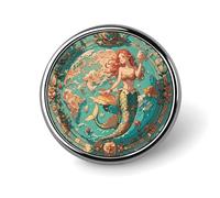 Snake Opens Its Mouth Round Lapel Pin Brooch Badge Cute Tie Tack Pin for Hats, Clothing, Bags Unique Fashion Accessories Gift for Men & Women, Circular, Aluminum, no gemstone