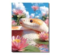 Snake Paint by Numbers for Children, 16x22 in Large Paint by Numbers for Adults Flower, DIY Oil Paintings Crafts Hobbies for Women Gifts With Frame Brushes and Acrylic Pigment Home Wall Decor KSWDK948