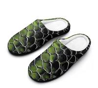 Snake Pattern Slippers Women Winter Warm Cotton Hotel Slippers Anti-Slip Indoor Slip-Ons House Shoes 9-10(40-41)