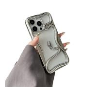 Snake Phone Case, Hollow Solid Color Snake Heat Dissipation Soft Phone Case for iPhone 16/15/14 Pro/Promax (Silver,15promax)