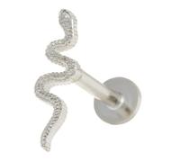 Snake Piercing Ear Studs in S925 Silver for Cartilage Wear | Silver Tone, Lightweight Comfort, Easy Fastening, Special Occasion Choice for Wife and Mom