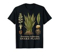 Snake Plant Botanical Anatomy Diagram Vintage Style T-Shirt