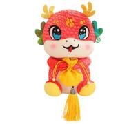 Snake Plush Animal, Chinese Snake Plush Toy, 11 Inch Chinese Style Cartoon Snake Plush Toy, Year of the Snake Plush Pillows for Sofa, Lunar Year Plush Animals