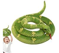 Snake Plush Toy, 75 inches Anaconda Stuffed Animal, Realistic Long Serpent Doll Prop, Soft Fabric Wildlife Plush Decoration, Oversized Prank Gift Animal, Birthday Christmas Halloween Use