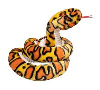 Snake Plush Toy, Python Stuffed Animal, Soft Stuffed Snake 3D, Snake Pillow Doll Toys, Anaconda Fake Snakes for Ricky Creepy Prank, Animal Hugging Doll for Kids Friends Birthday (Yellow,120cm)