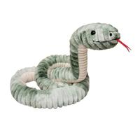 Snake Plush Toy, Python Stuffed Animal, Soft Stuffed Snake 3D, Snake Pillow Doll Toys, Anaconda Fake Snakes for Ricky Creepy Prank, Animal Hugging Doll for Kids Friends Birthday (Gray-green,120cm)