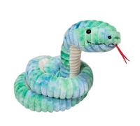 Snake Plush Toy, Python Stuffed Animal, Soft Stuffed Snake 3D, Snake Pillow Doll Toys, Anaconda Fake Snakes for Ricky Creepy Prank, Animal Hugging Doll for Kids Friends Birthday (Blue-green,180cm)