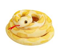 Snake Plush Toy, Realistic Soft Snake Teddy Stuffed Animals Dolls Toys, Snake Pillow Doll Toys, Anaconda Fake Snakes for Ricky Creepy Prank, Long Stuffed Python for Garden Props (Yellow,160cm)