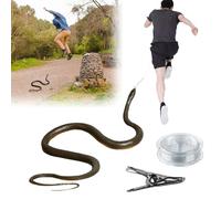 Snake Prank with String Clip - 120cm Clip on Snake Prank, 120cm Snake on a String Prank That Chase People, DIY Golf Snake Prank with String and Clip, Snake Prank Never Gets Old (A)