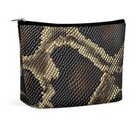 Snake Print Pattern Texture Design Makeup Bag, Travel Toiletry Organizer, Cosmetic Pouch for Women, Birthday Presents for Mom Girls Women Sisters