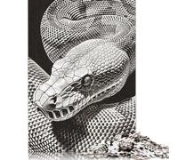 Snake Python Vintage Jigsaw Puzzles Puzzles for Adults Kids. 1000 Pieces Impossible Challenge Toy Educational Game Home Decoration for Educational Games Gifts 1000pcs (75x50cm)