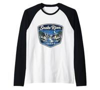 Snake River Idaho River Nature Landscape Outdoor Adventure Raglan Baseball Tee