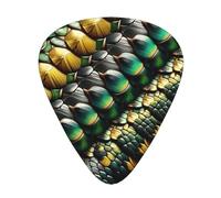 Snake-Scales 12 Pack Guitar Picks With 3 Thicknesses And Storage Box, Abs Plectrums For Electric Bass Guitar Players