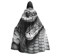 Snake-Scales Adult Witch Hooded Cape, Halloween Costume Hooded Cloak