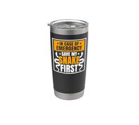 Snake Serpent in Case of Emergency Save My Snake First Stainless Steel Insulated Tumbler