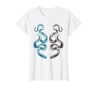 Snake Serpent Twin Tattoo Value Graphic T-Shirt, Women, White, S