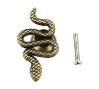 Snake Shape Cabinet Pull Zinc Alloy, Drawer Knob, for Children Room Door Handle Vintage Style Furniture Knob, Ancient Gold easy Install Whimsical Animal(ancient bronze)