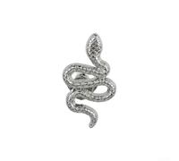 Snake Shape Cabinet Pull Zinc Alloy Drawer Knob for Children Room Vintage Style Furniture Handle with Ancient Gold Finish easy Install Whimsical Animal devised(silver)