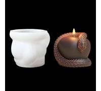 Snake Shape Halloween 3D Candle Moulds Forbidden Apple Candle Mould Candle Making Mold Epoxy Resin Silicone Mold for DIY Handmade Craft Home Decoration Party Gift